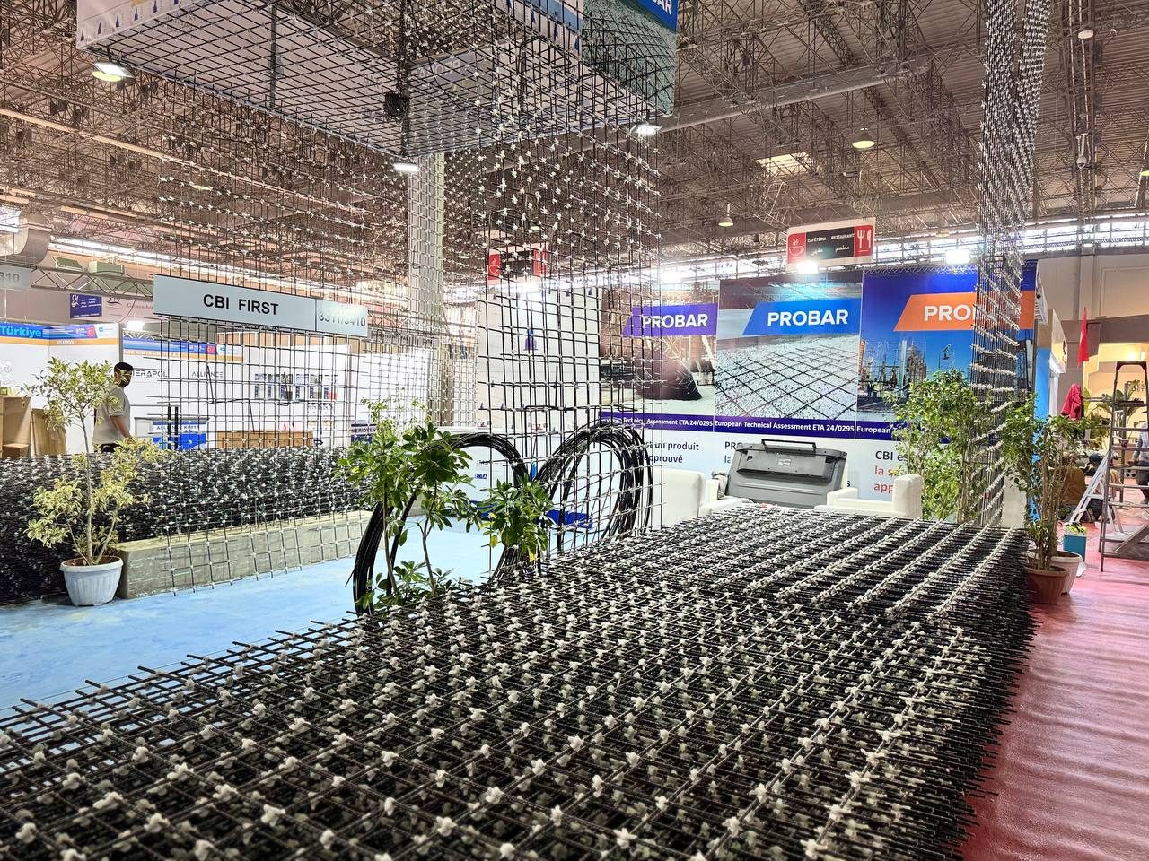 PROBAR and PROMESH displays at a construction trade exhibition